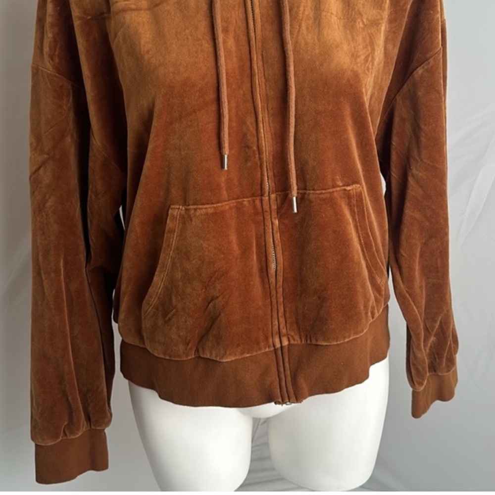 Mi Brown Teddy Jacket with Hood and Zip-Up Style